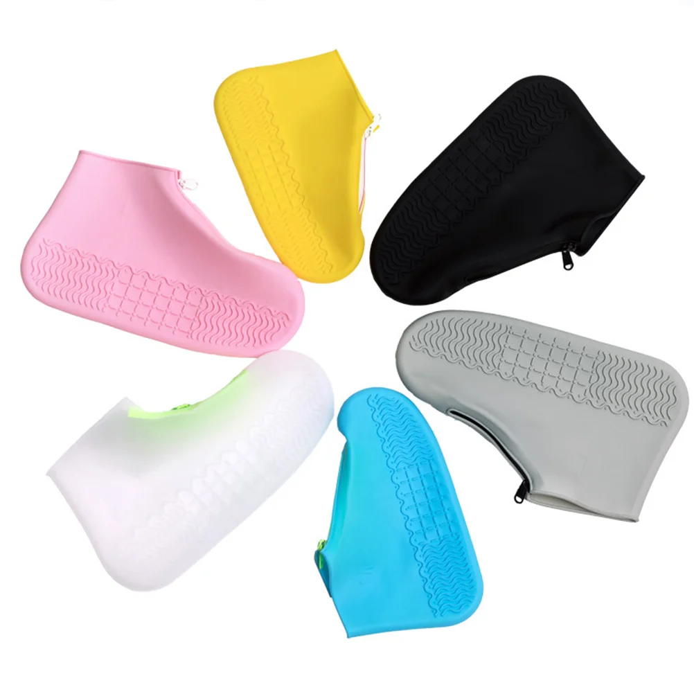 

1 Pair Silicone Anti-Slip Waterproof Shoe Covers Reusable Dust Mud Rain Protection Foldable Outdoor Accessories Xl Blue