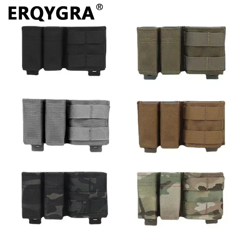 ERQYGRA Tactical FAST Dual 9mm 5.56 Camouflage Function Bag Low Mag Molle Pouches System Accessories Waist  Holsters Hunting New