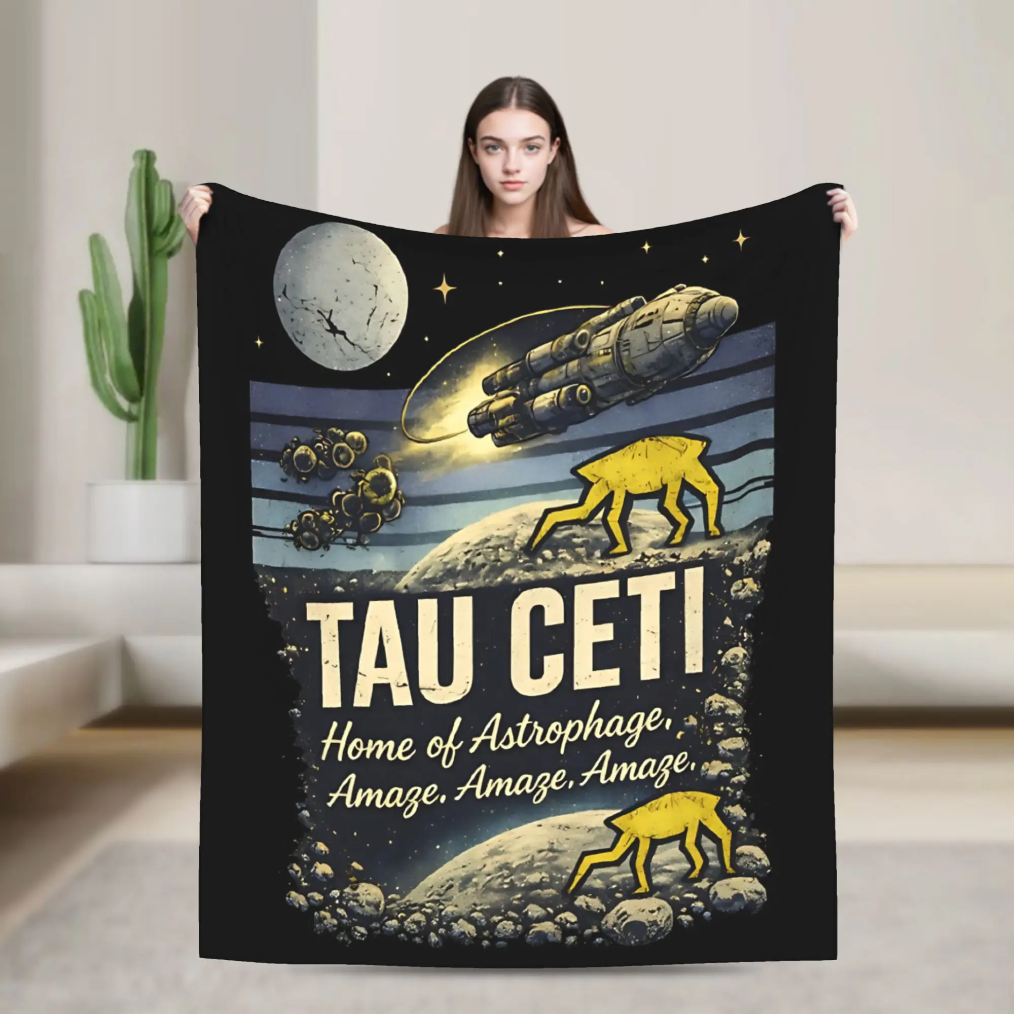 Project Hail Mary Warme, weiche Decken für Jungen und Mädchen, Plüsch-Überwurfdecke, lustige Schlafzimmer-Flanell-Tagesdecke, Sofa-Bettüberwurf