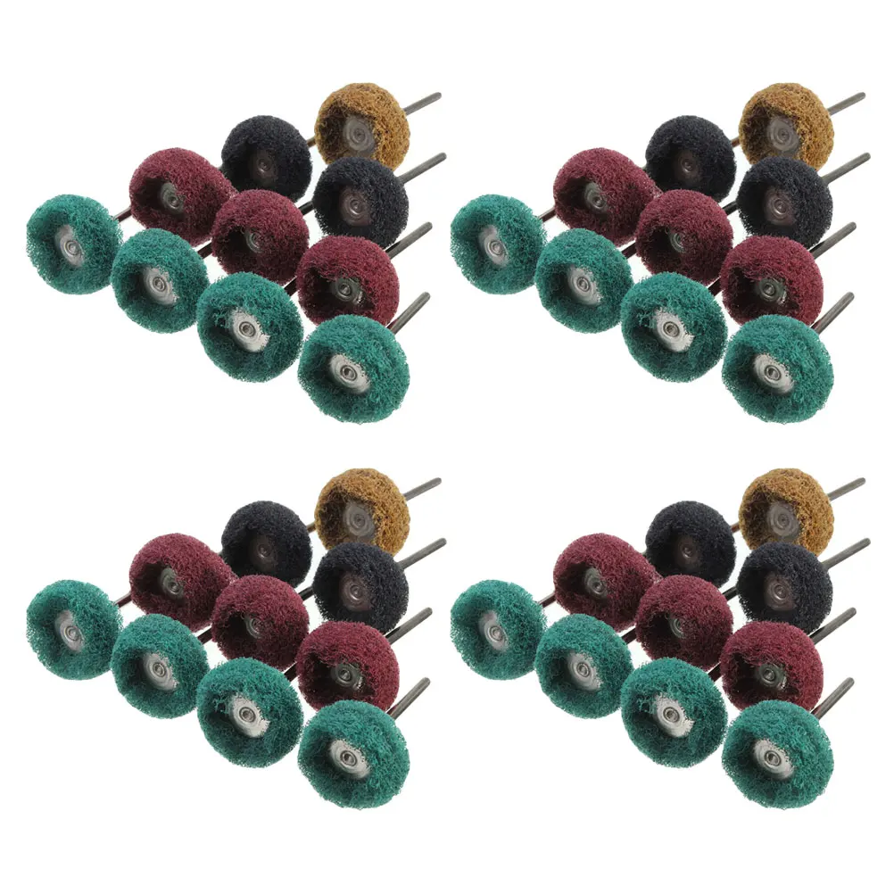 

40 Pcs Polishing Wheel Set Sanding Head Rotary Tool Abrasive Nylon Scouring Pad Small Buffing Discs For Metal Jewelry