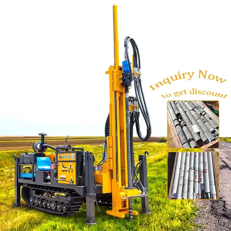Fully Hydraulic Core Drilling Rig Customized Soil Rock Sampling Geological Prospecting Crawler Drill Rig