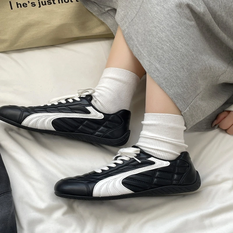 أحذية كاجوال نسائية من الجلد بنعل ناعم ومريحة وخفيفة الوزن - أحذية رياضية عصرية جديدة في الربيع والخريف. #3