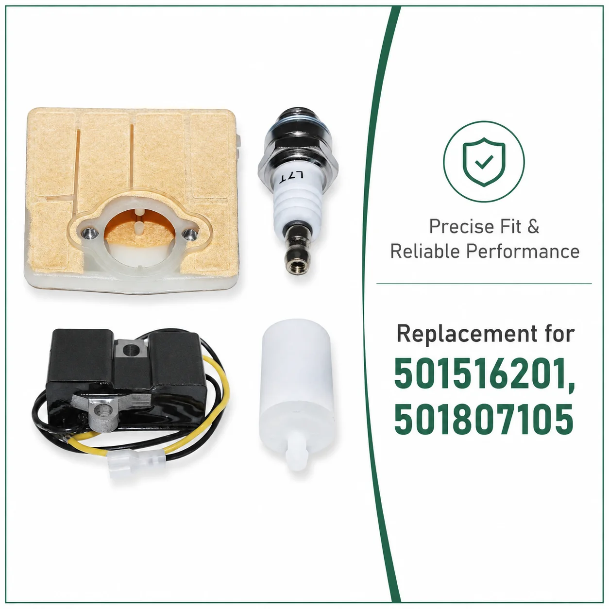 Ignition Coil Air Filter Fuel Filter Kit For Husqvarna 61 66 266 Chainsaw OEM 501516201 501807105 11357913100 11357922900 Parts
