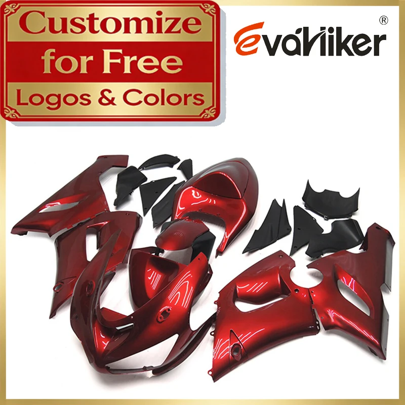 

ABS Plastic Motorcycle Fairing Kit Injection Mold For Kawasaki ZX636 2005 2006 ZX6R 05 06 Body Kit Customizable Colors Graphics