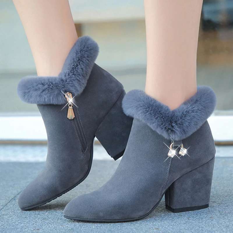 

Snow Women Boots Plush Shoes Woman Platform Boots Ladies Keep Warm Shoes For Women Fur Botas Mujer 2022 New Winter Woman Boots