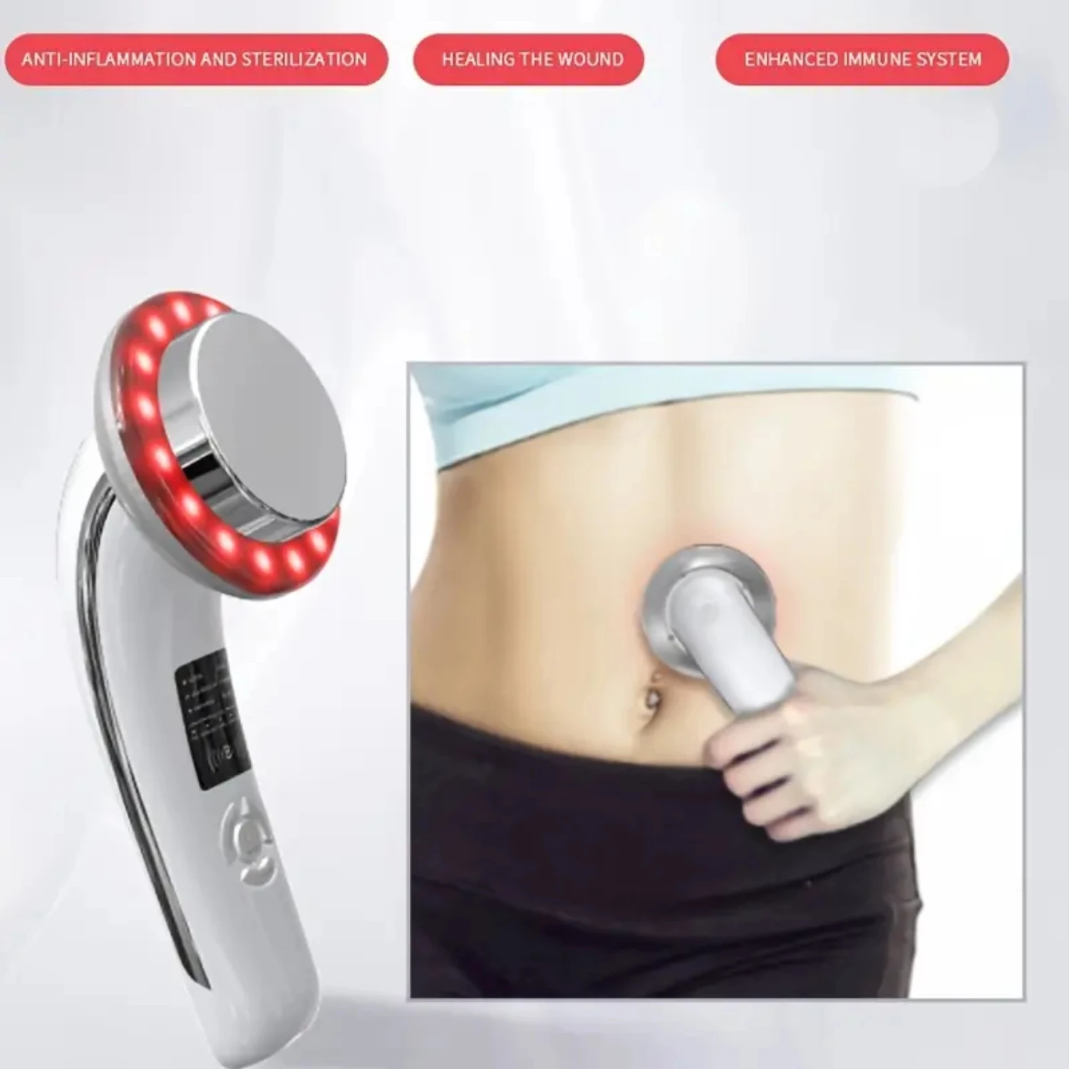 Ultrasonic Cavitation 6-in-1 Body Slimming Massager with Galvanic Infrared EMS Therapy, Effective Anti-Cellulite Fat Burner and