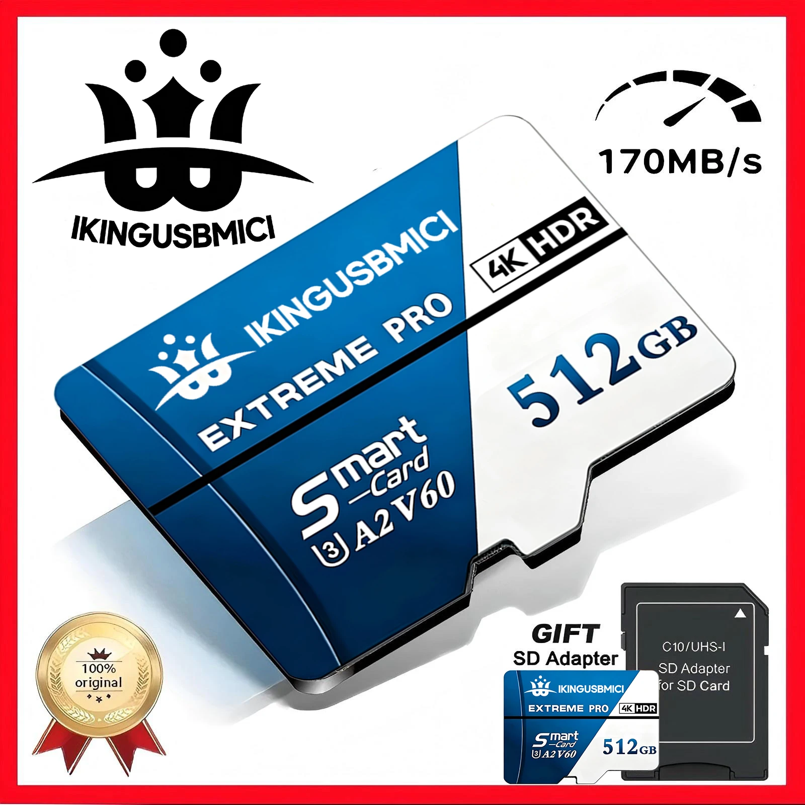

High Speed SD Cards Micro TF Card Memory Card TF Cards 32GB 64GB 128GB 256GB 512GB V10 Fast Transfer Ultra HD for GoPro Tablet P