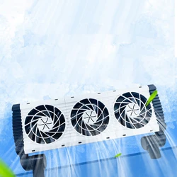 Aquarium Fan 1 2 3 Heads Aquarium Fan Adjustable Fish Tank Cooling Fan System Ultra Quiet Cooling Fan System For Salt Fresh Wate