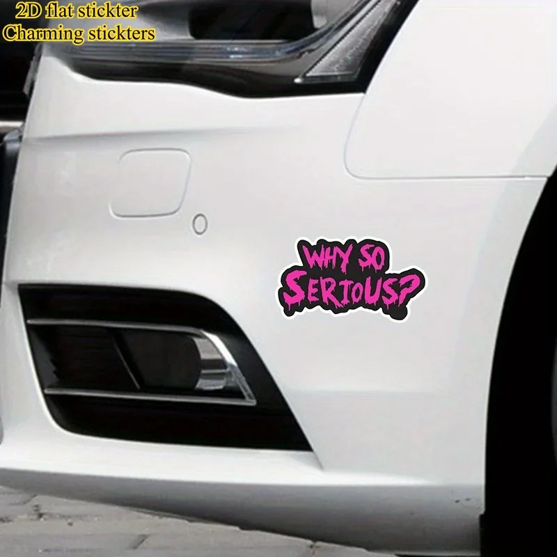 

Мотоциклы, скутеры, велосипеды и т.д. Самоклеящаяся, прочная наклейка "Why So Serious" Забавные виниловые наклейки для автомобилей