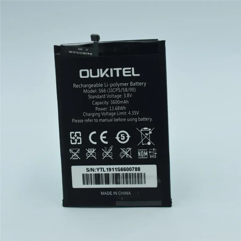 

In Stock for OUKITEL Y1000 battery 3600mAh Long standby time High capacity for OUKITEL S66 battery