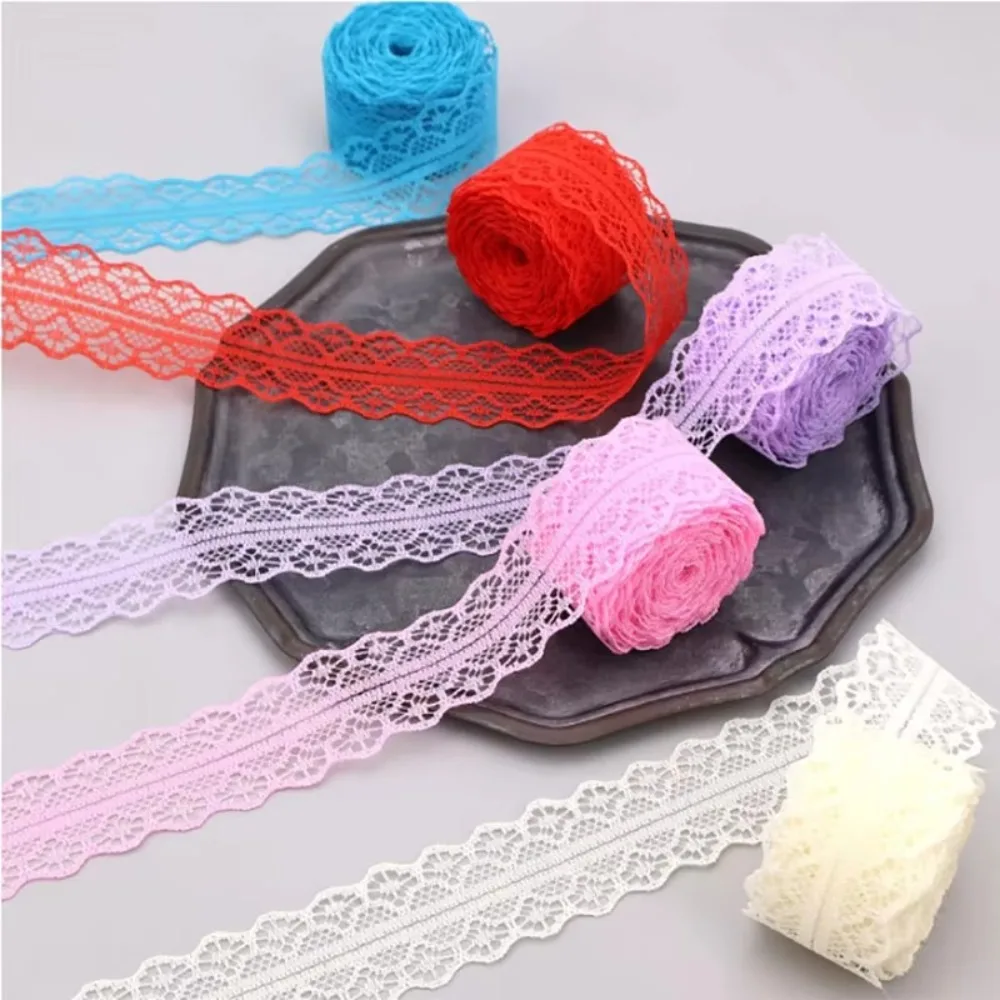 Vintage Pattern 3cm Lace Ribbon Crafts Bow Wide Ribbons DIY Gift Wrap Handmade Rose Making Tool Gift Wrapping Ribbons