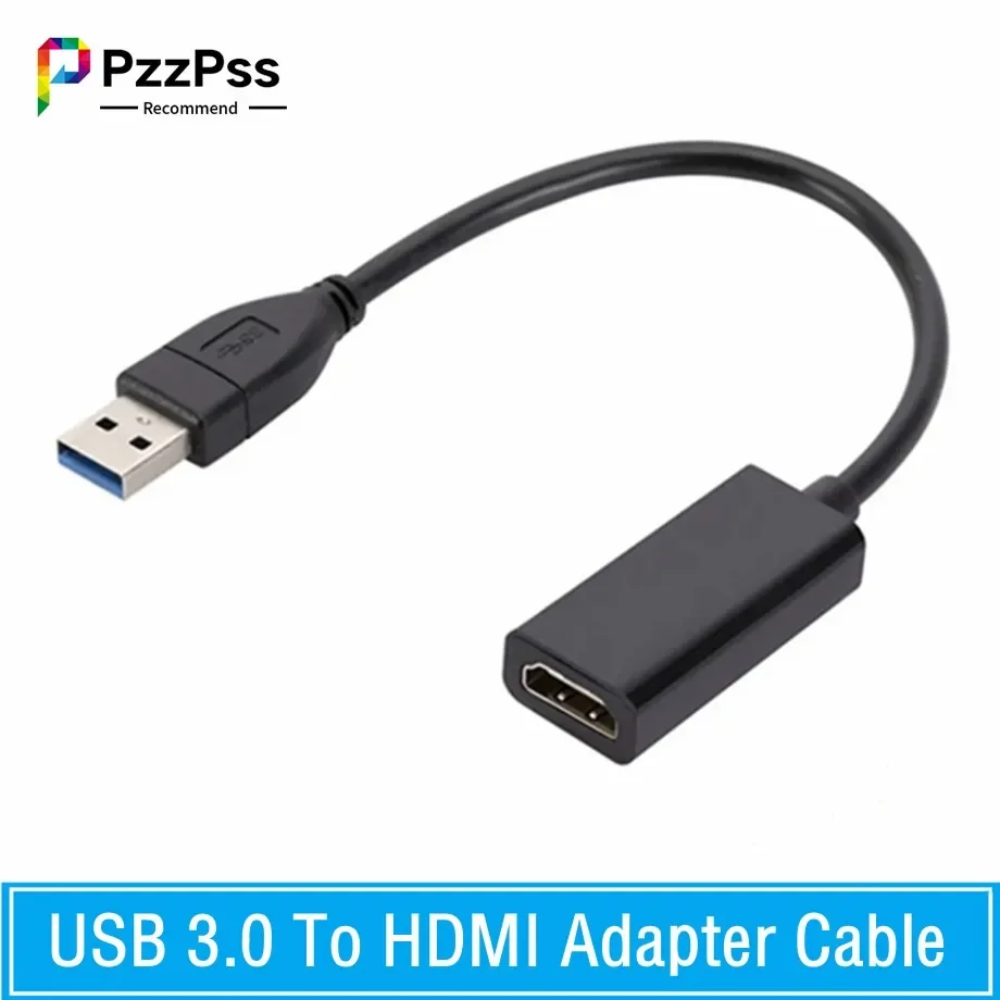 

USB 3,0 к HDMI-совместимому внешний видеокабель-адаптер Портативный видео-аудио конвертер 1080P Drive бесплатно для настольного портативного ПК