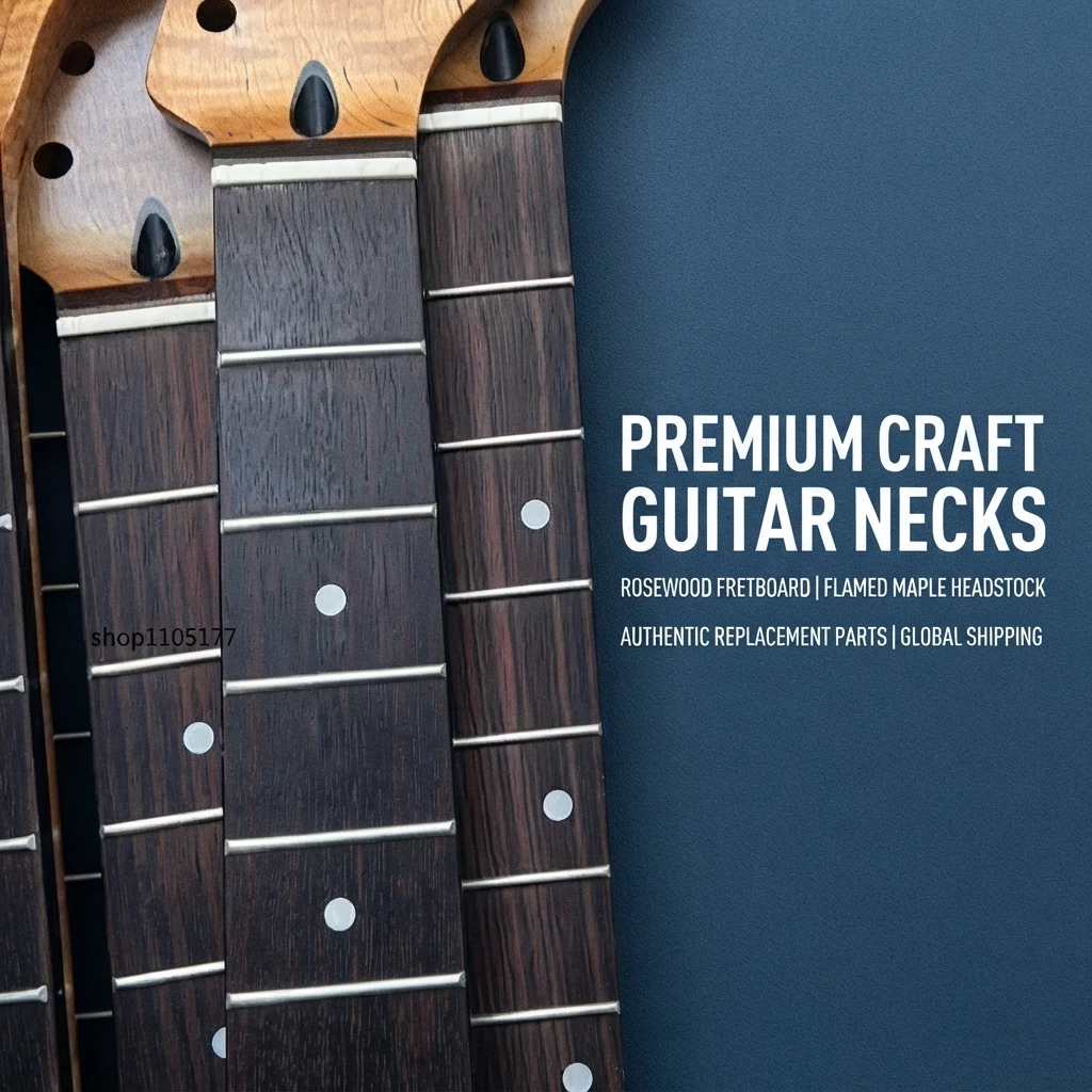 Custom ST Electric Guitar Neck Roasted Flame Maple Rosewood Fingerboard 22 Frets Nickel Silver Jumbo Guitar Part