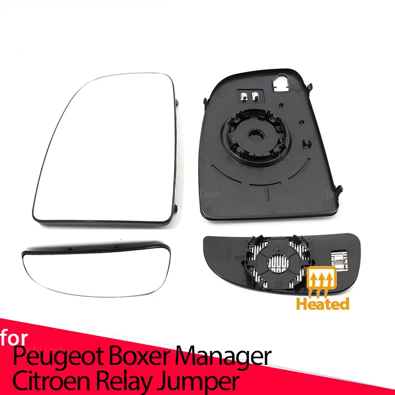 Left Right Wing Mirror Glass Heated Driver Passenger Side For Peugeot Boxer Manager for Citroen Relay Jumper