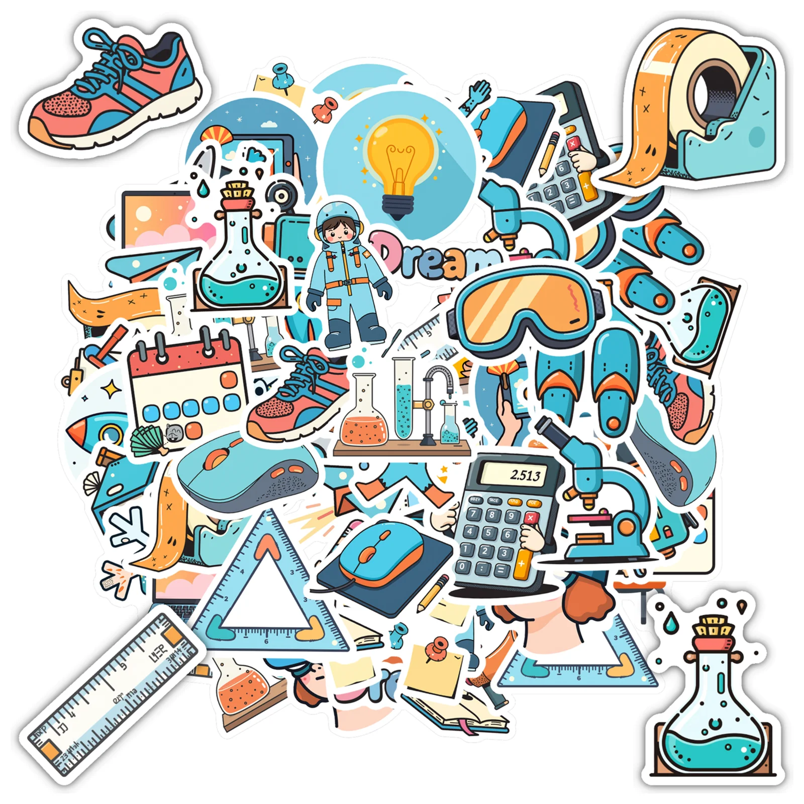 

Грайкие образовательные наклейки с героями мультфильмов, научные детские наклейки, игрушки, сделай сам, наклейки для телефона, чемодана, гитары