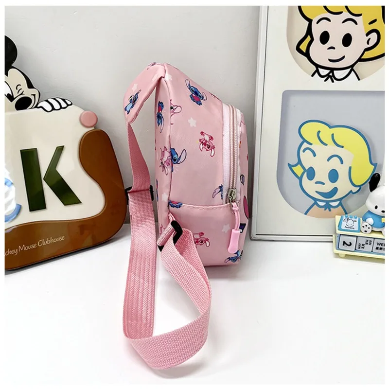 Kids Stitch Shoulder Bags Cartoon Chest Bag for Boys Girls Travel Satchel Casual Portable Totes Kawaii Backpacks Birthday Gifts