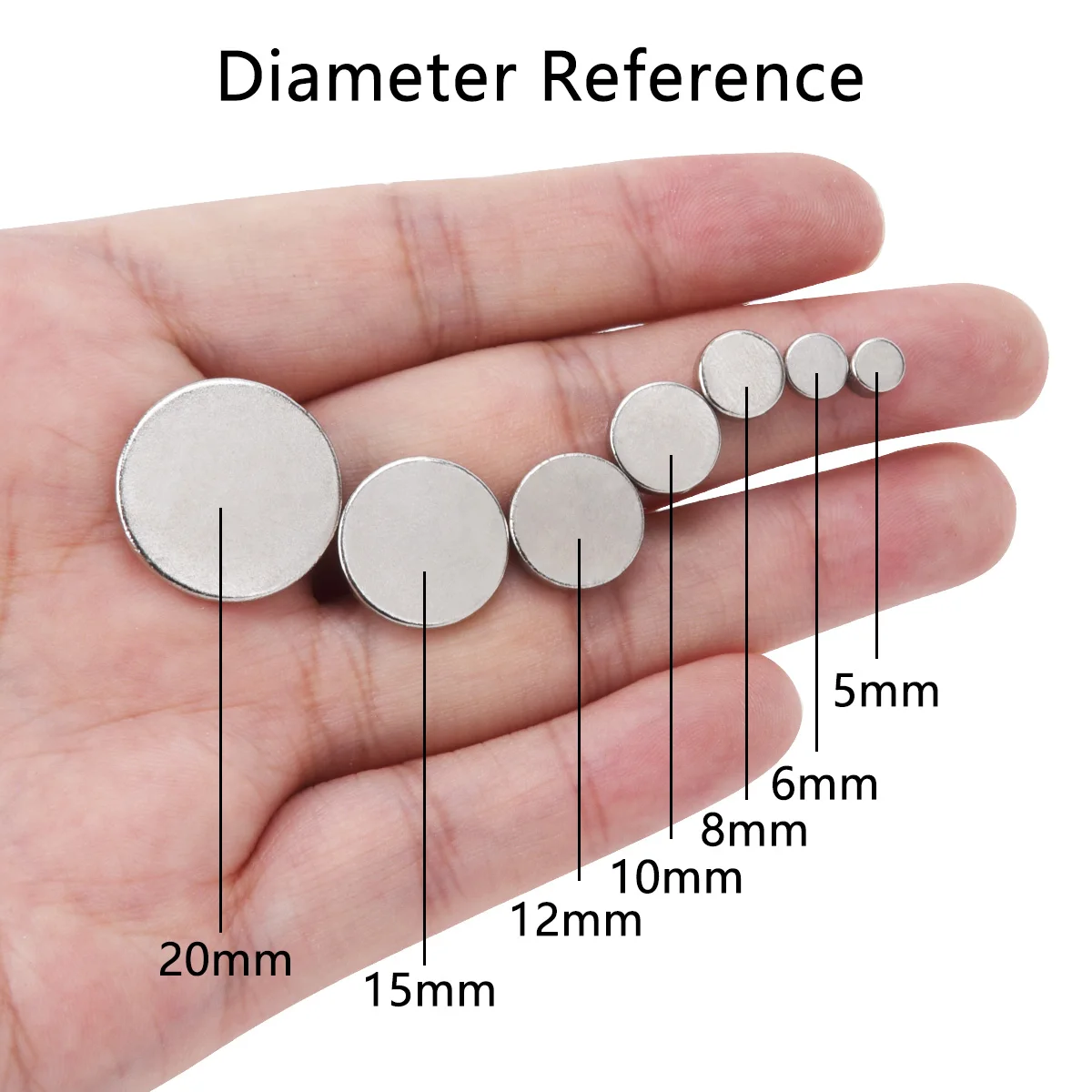 Small Round Rare Earth Magnet Neodymium Refrigerator Magnets Powerful NdFeB Magnetic Sheets for Home, Crafts, Photo, Whiteboard