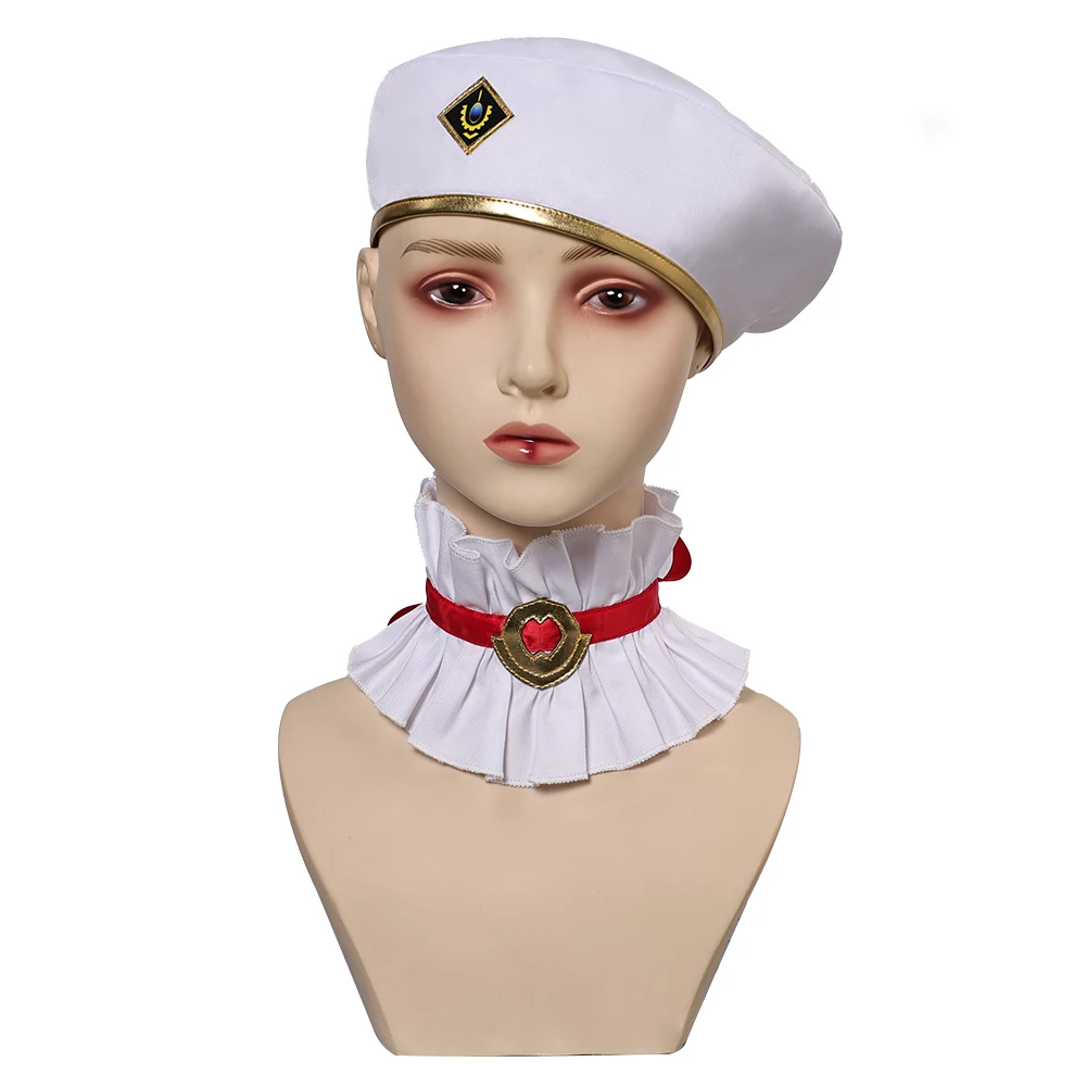 Arcane Caitlyn Cosplay Kiramman White Hat Women Cap Girdle Game LOL Halloween Party Costume Accessories Scarf Prop Fantasia Gift