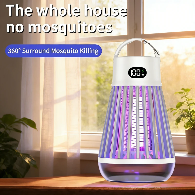 Lámpara Antimosquitos Portátil, Máquina Repelente de Mosquitos, Matamosquitos Eléctrico, Eliminador de Insectos Electrónico