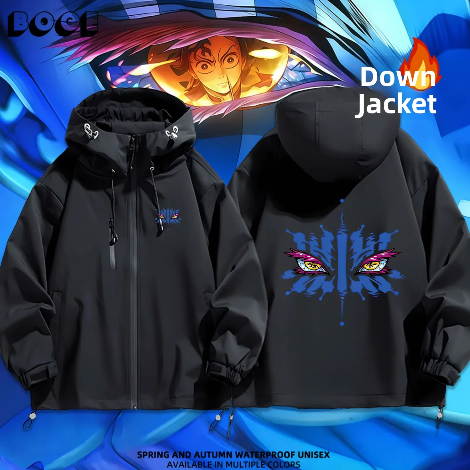 

Аниме-куртка Tengen Toppa Gurren Lagann с капюшоном, пуховая, для активного отдыха, ветрозащитная, водонепроницаемая, весна-осень-зима