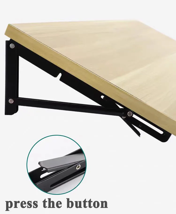 Space-Saving Folding Bracket Table Shelf for Campervan,Motorhome,Caravan,Table, Work Bench,Black,White,Stainless Steel