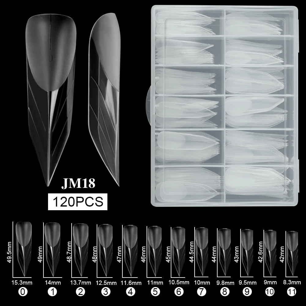 

120PCS Transparent Crystal Nail Molds With Graduated Crystal Extension Nail Plates For Rapid Phototherapy Extension Nail Molds