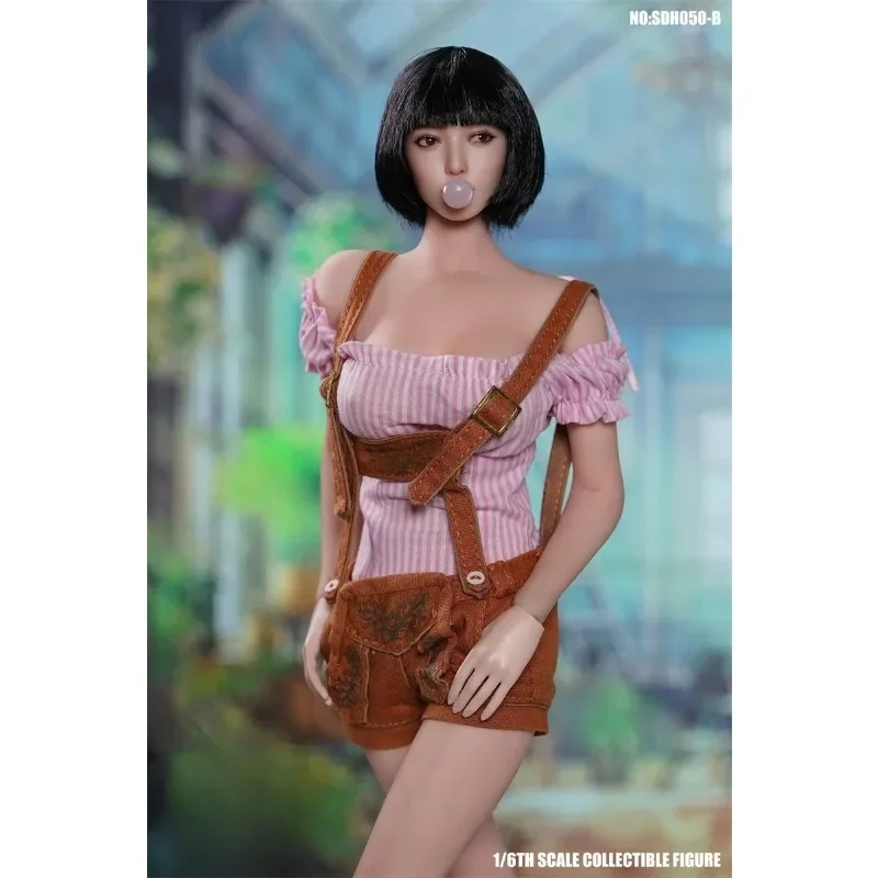 Vorverkauf SUPER DUCK SDH050 1/6 Scale Blowing Bubble Girl Female Head Carving Movable Eye Fit 12'' Pale Action Figure Body