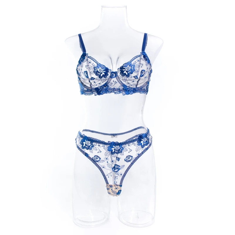 

Bikini with embroidered flowers, simple and sexy lingerie set, swimsuit