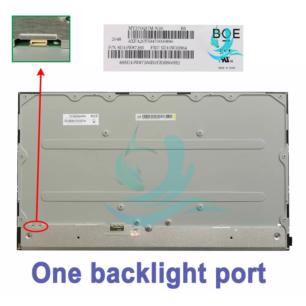Imagem -01 - Original Novo 27 Polegadas 4k Tela Lcd Uhd Mv270qum-n20 Mv270qum Mv270qum N20 para Lenovo Yoga Aio 727arh6-f0fnlg 27uk600-w