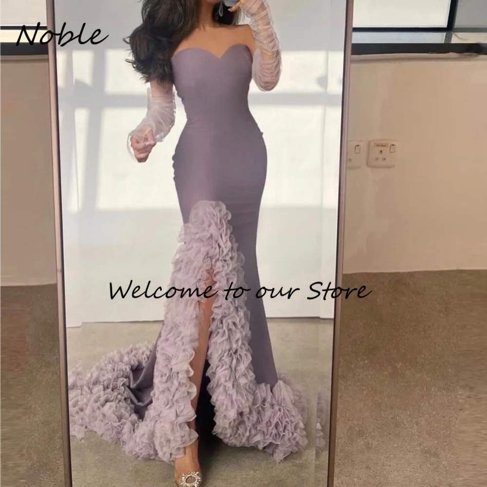 Noble Elegant Pleated Sweetheart Formal Occasion Gowns Mermaid  Evening Dresses Pleated Party Dress for Women Long Prom Gown