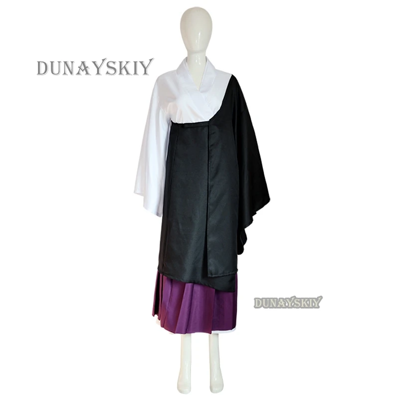 أزياء أنيمي Jujutsu Uraume التأثيرية مع شعر أبيض قصير للهالوين وعيد الميلاد مجموعة كاملة من أزياء قبعة شعر مستعار موحدة