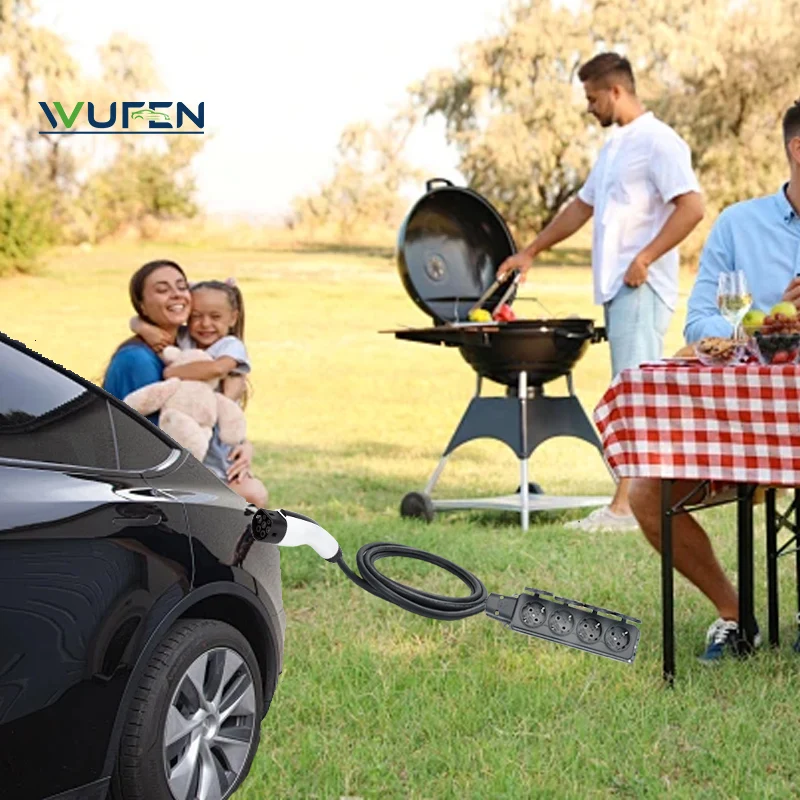 EU Socket Type1 Type2 GBT Plug Electricity Vehicles Suitable For GBT ioniq5 Mg4 Korean 220v Outdoor Picnic Need Car Supports V2L