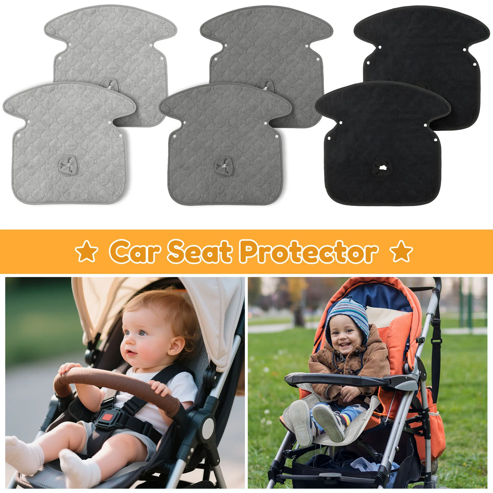 2Pcs Baby Piddle Pad Polyester Toilet Training Piddle Pad Cover 4 Layer Leakproof Infant Car Seat Protector Stroller Seat Pad