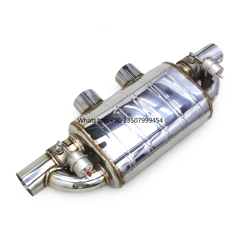 

T Style Valve Muffler Exhaust 304Stainless Steel 3-inch 76mm Pipe Diameter Car Exhaust for Various Models Exhaust System