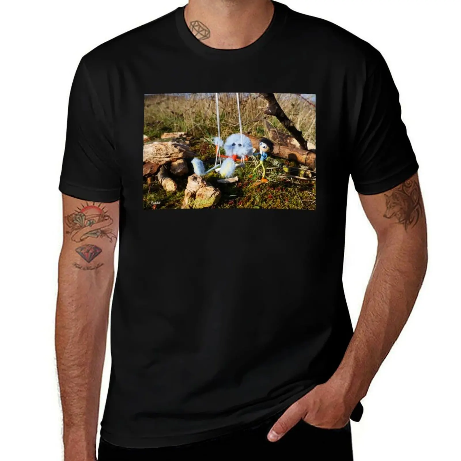 

Fubby doll entertaining a monster fubby in the playground. T-Shirt summer clothes aesthetic clothes sweat shirts, men