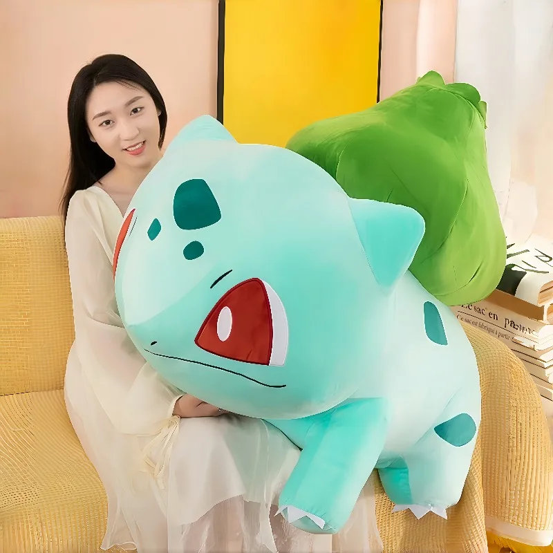 

75/90CM Large Size Pokemon Bulbasaur Plush Pokémon Soft Plushies Kawaii Anime Stuffed Toy Cartoon Ornament Children's Doll Gifts