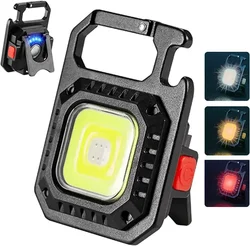 Lampe de poche porte-clés LED aste, torche de camping portable, lampe de travail magnétique, lumière d'urgence extérieure, 1000 lumens