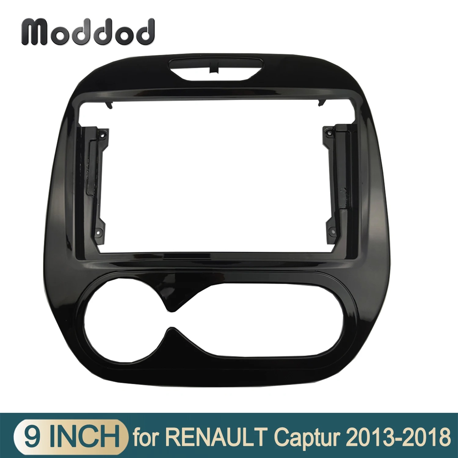 Double 2 Din Radio Fascia Frame Fit for RENAULT Captur 2013-2018 9 INCH Stereo GPS DVD Player Install Surround Panel Face Plate