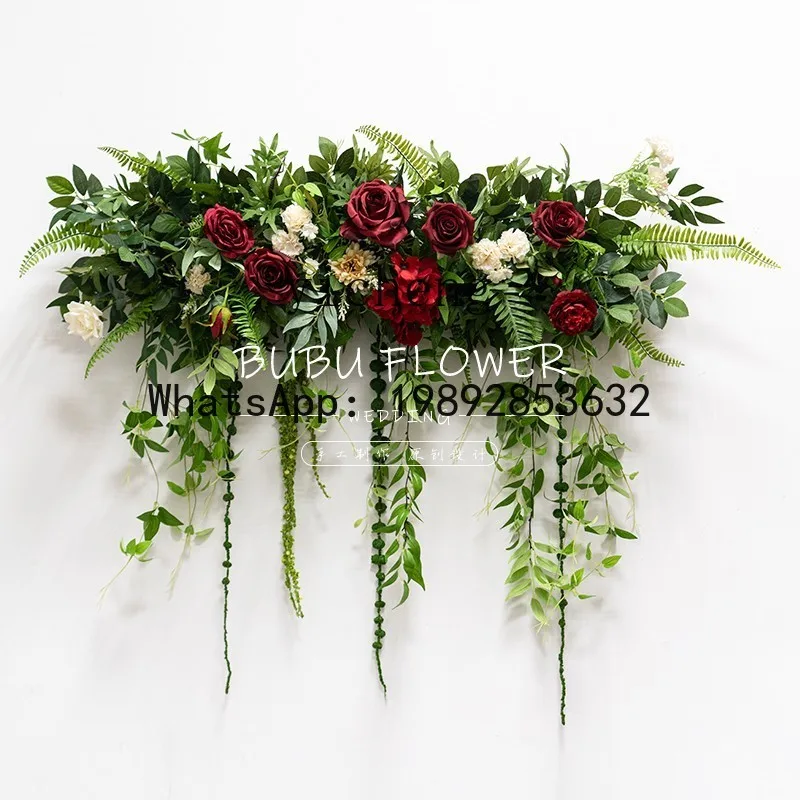 X2  Forest Style Artificial Flower Arrangement Live Setup Arch Decoration Stage Background Wall Hanging Floral Art