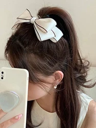 Lystrfac Fashion Hair Bow For Women Hairpin Simple Fashion Top Clip Ladies Hairgrips Female Hair Accessories