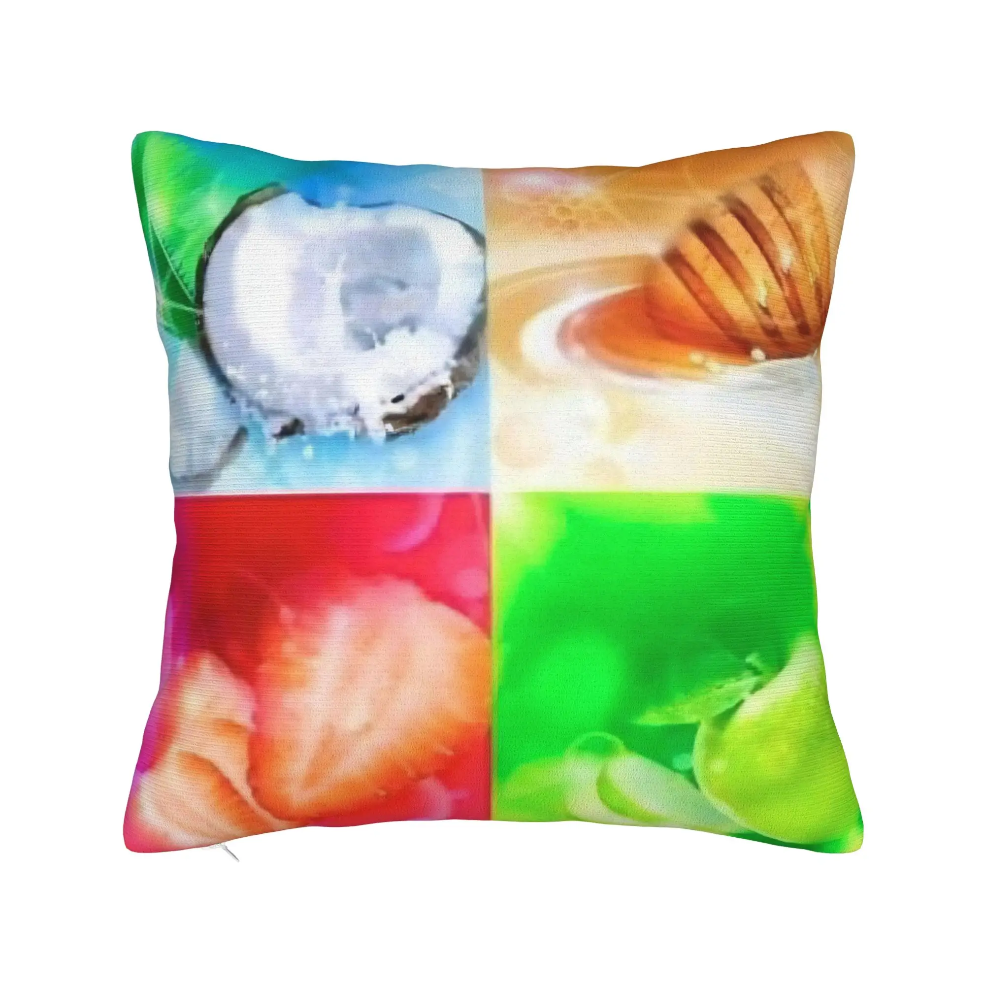 Fruits Frutiger Aero Square Pillow Cases  Cushion Covers Novelty  Decorative Throw Pillow Case Cover for Living Room 45x45cm