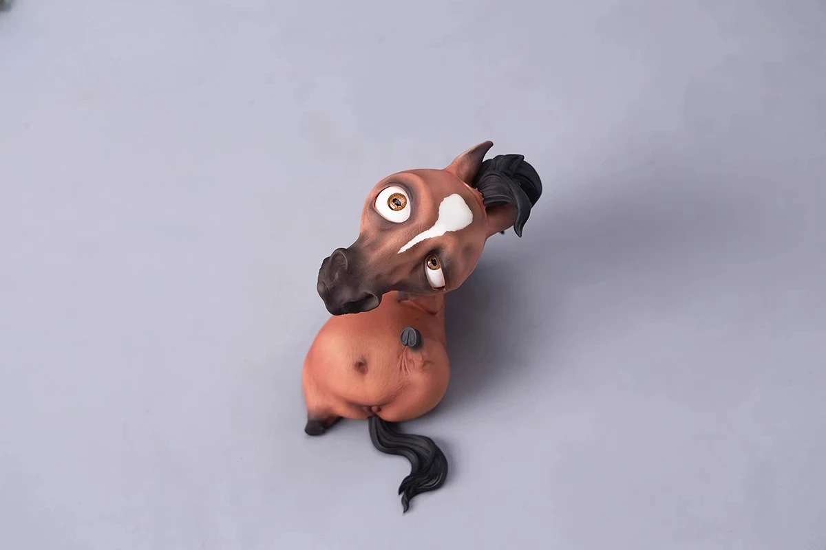 12 คอลเลกชันราศีจีน Horse Figurine 1/6 เรซิ่นขนาดสัตว์สําหรับเดสก์ท็อปเครื่องประดับของเล่นตัวเลขของขวัญ