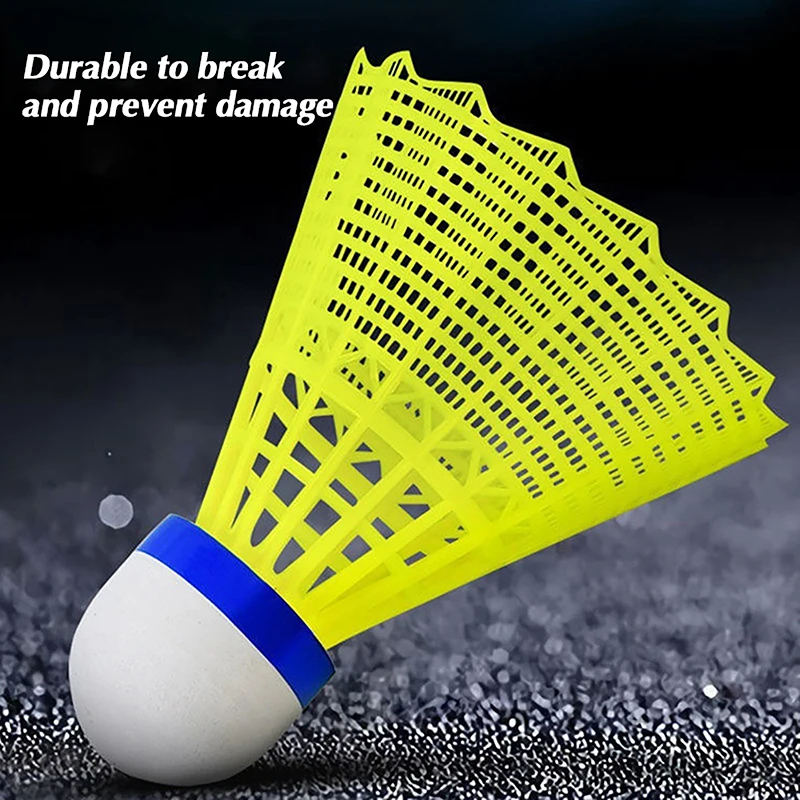 1PC Random Color Badminton Ball Plastic Badminton Ball Durable Yellow White Student Nylon Badminton Ball Durable