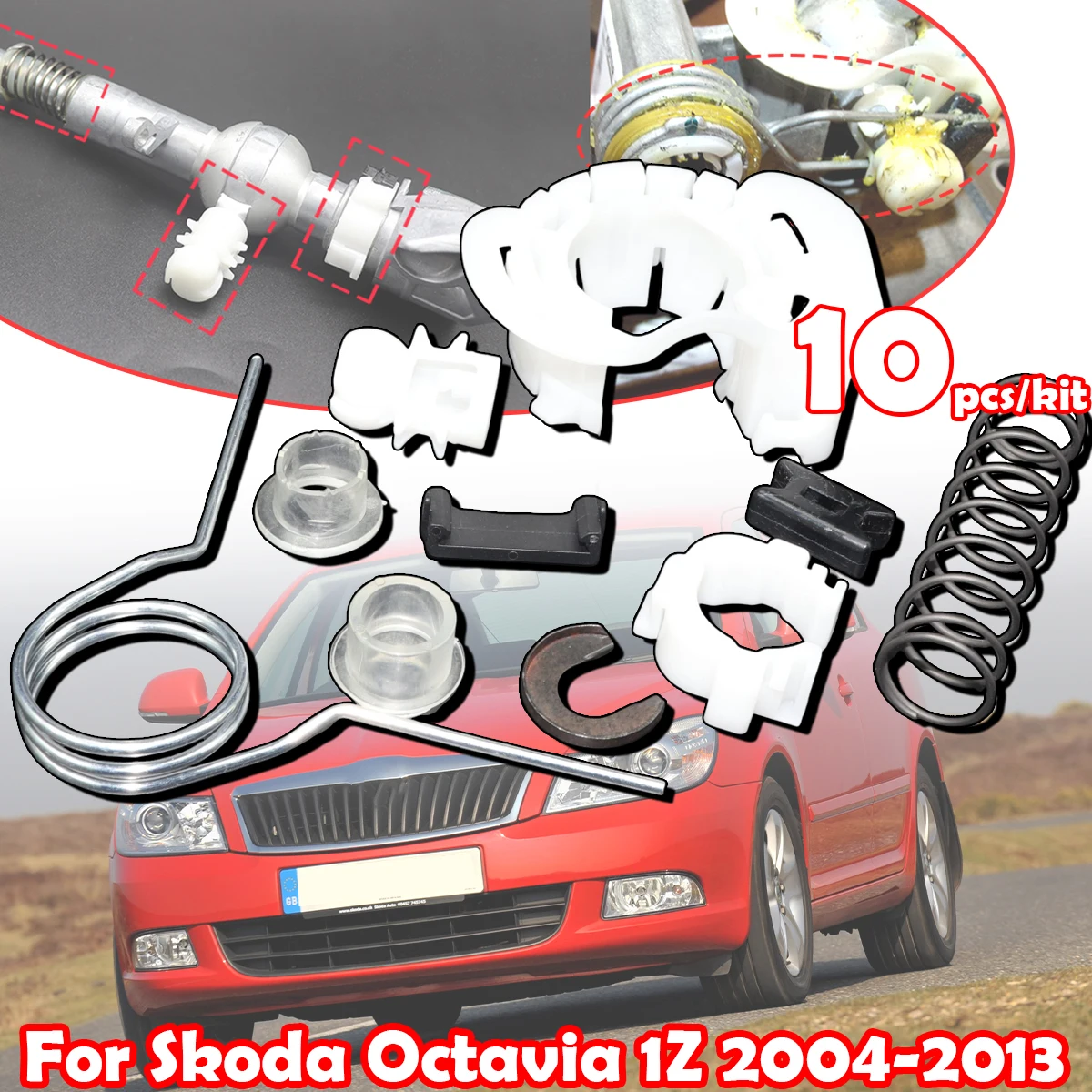 

For Skoda Octavia 1Z 2004-2013 Gear Shifter Selector Lever Shaft Gear Stick Spring Bushing Shift Issue Fix Linkage End Gearstick