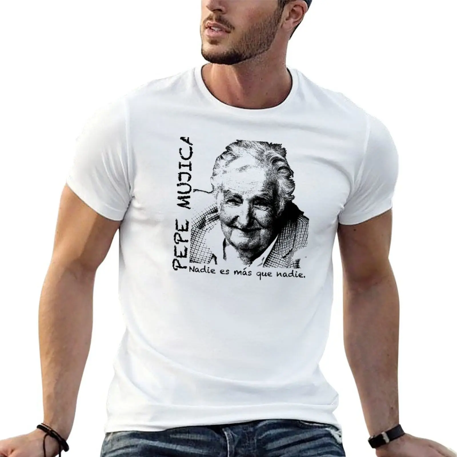 

Pepe Mujica T-Shirt man t shirt cotton t shirts for man slim fit t shirts for man pack white T-shirt