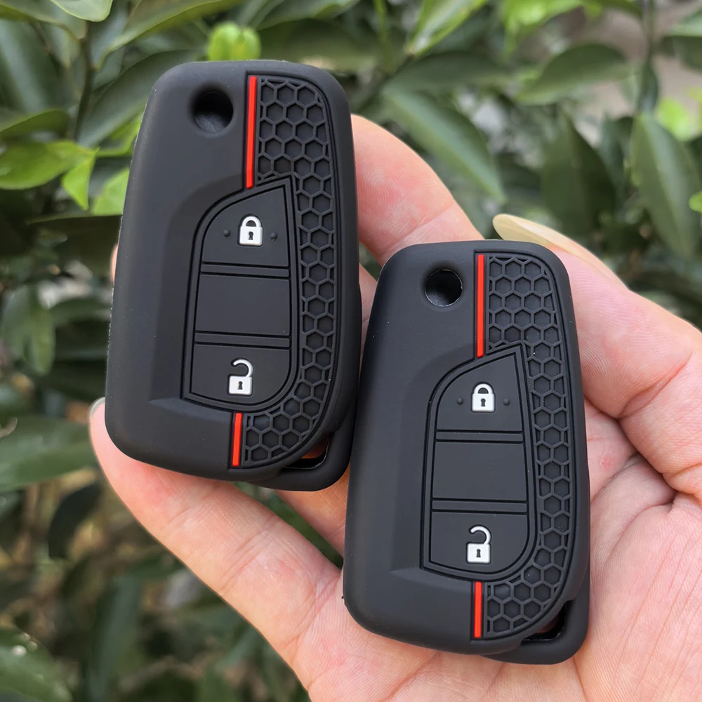 

Силиконовый чехол для дистанционного ключа автомобиля, держатель для Toyota Corolla Avensis Verso Auris Yaris CHR Aygo X Cross Rav4, аксессуары