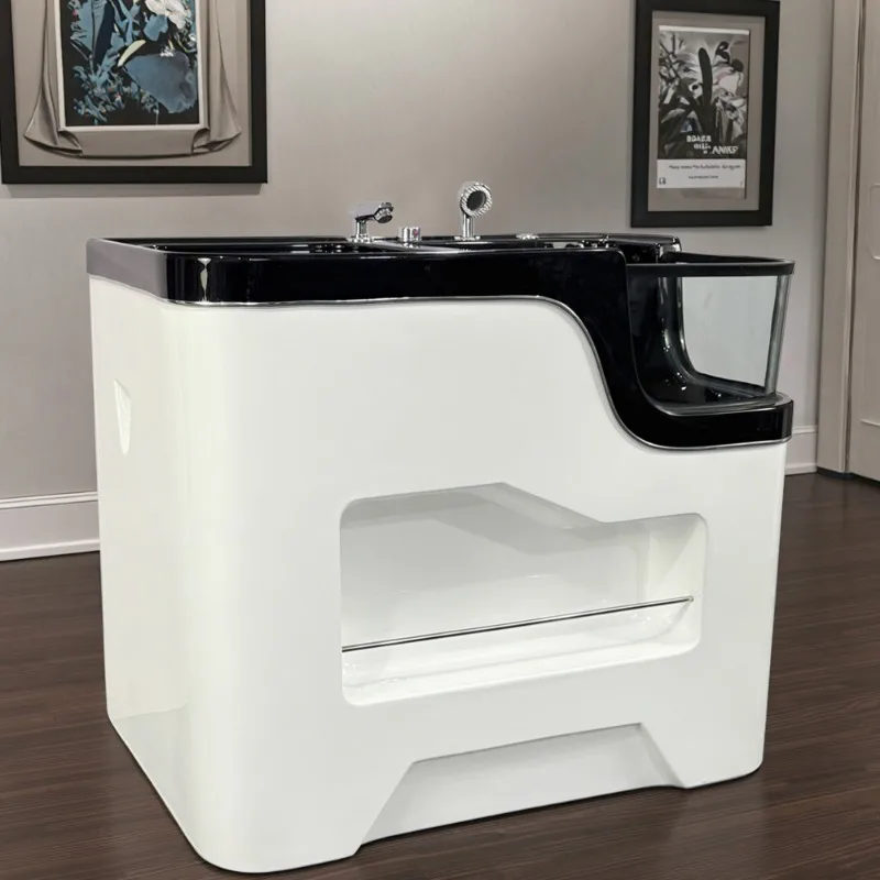 Modern Portable Acrylic Eco-friendly Pet Spa Tub Large Freestanding Rectangle Whirlpool Massage Bathtub for Cleaning Grooming