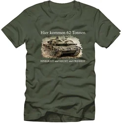 Bundeswehr German Army Leopard 2 Main Battle Tank T-Shirt 100% Cotton O-Neck Summer Short Sleeve Casual Mens T-shirt Size S-3XL