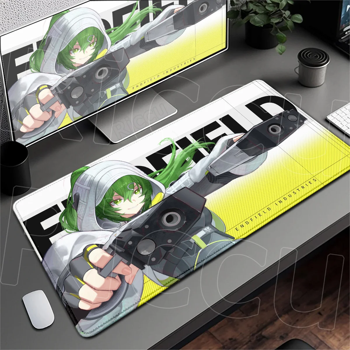 Large E-sport Gamer Non-slip Rubber Mouse Pad PC Office Accessories XXL Kawaii Anime Girl Fluorite Arknights Endfield Mouse Mats