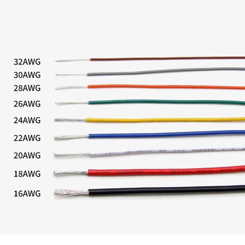 10/50M UL1571 Electronic Wire 32 30 28 26 24 22 20 18 16AWG Flexible PVC Insulated Tinned Copper Cable DIY Cord LED Line